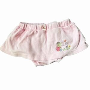 Vintage McBaby Baby Girls Pink Embroidered Bunny Skort Size 0-3M